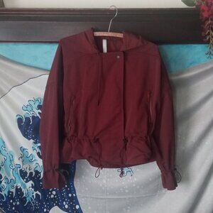Athleta Burgundy Windbreaker